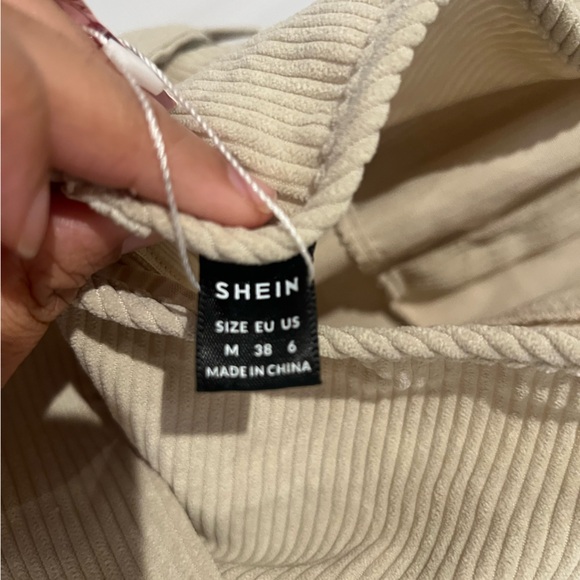 SHEIN Cream Button-Down Dress with Belt - Picture 5 of 6